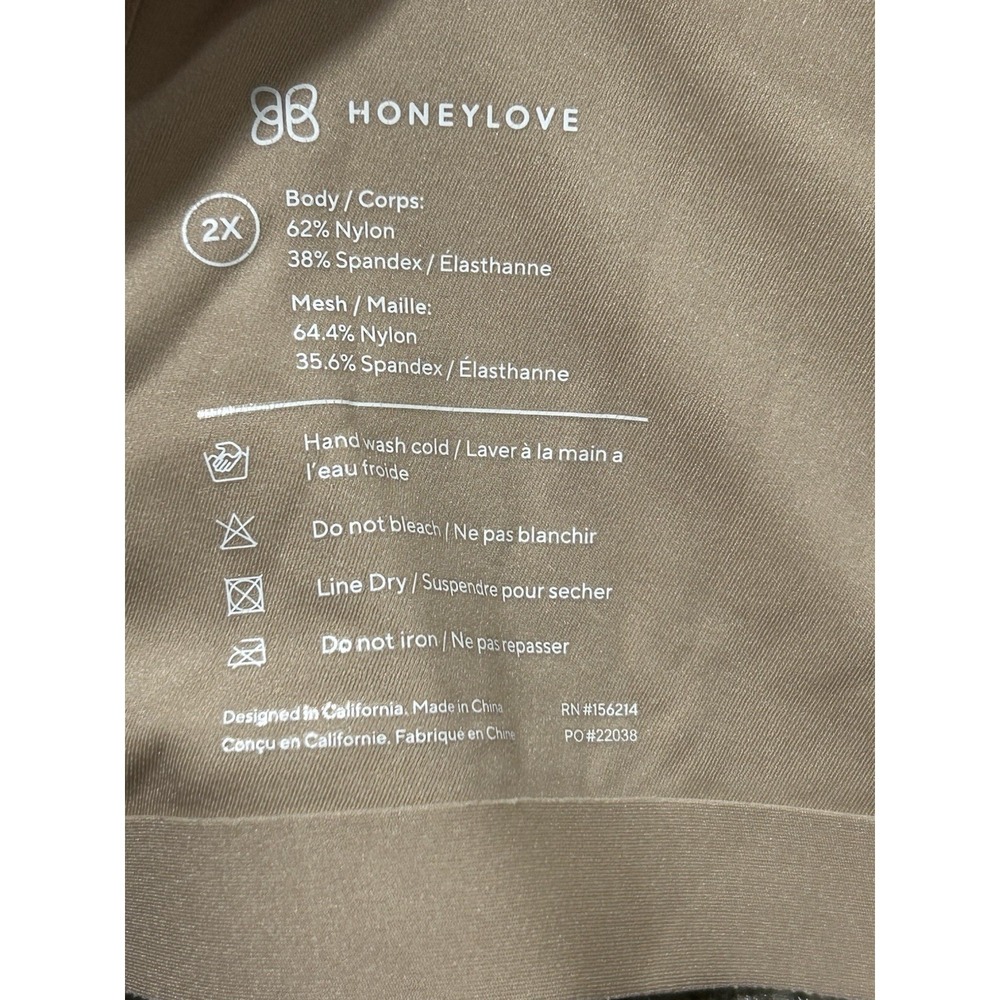 HoneyLove Crossover Bra Size 2X Beige Adjustable Straps - Picture 5 of 5